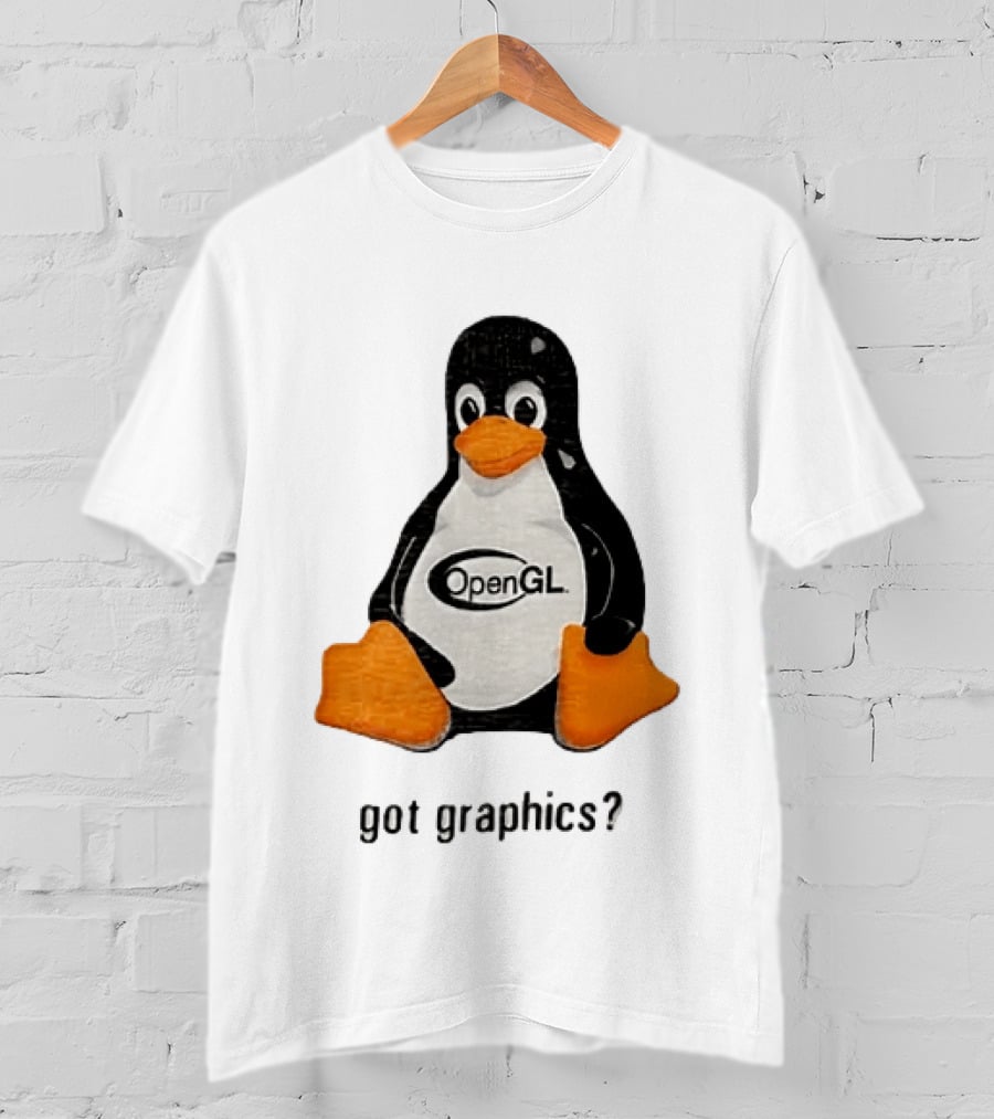Tux Linux Penguin OpenGL Got Graphics? T-Shirt