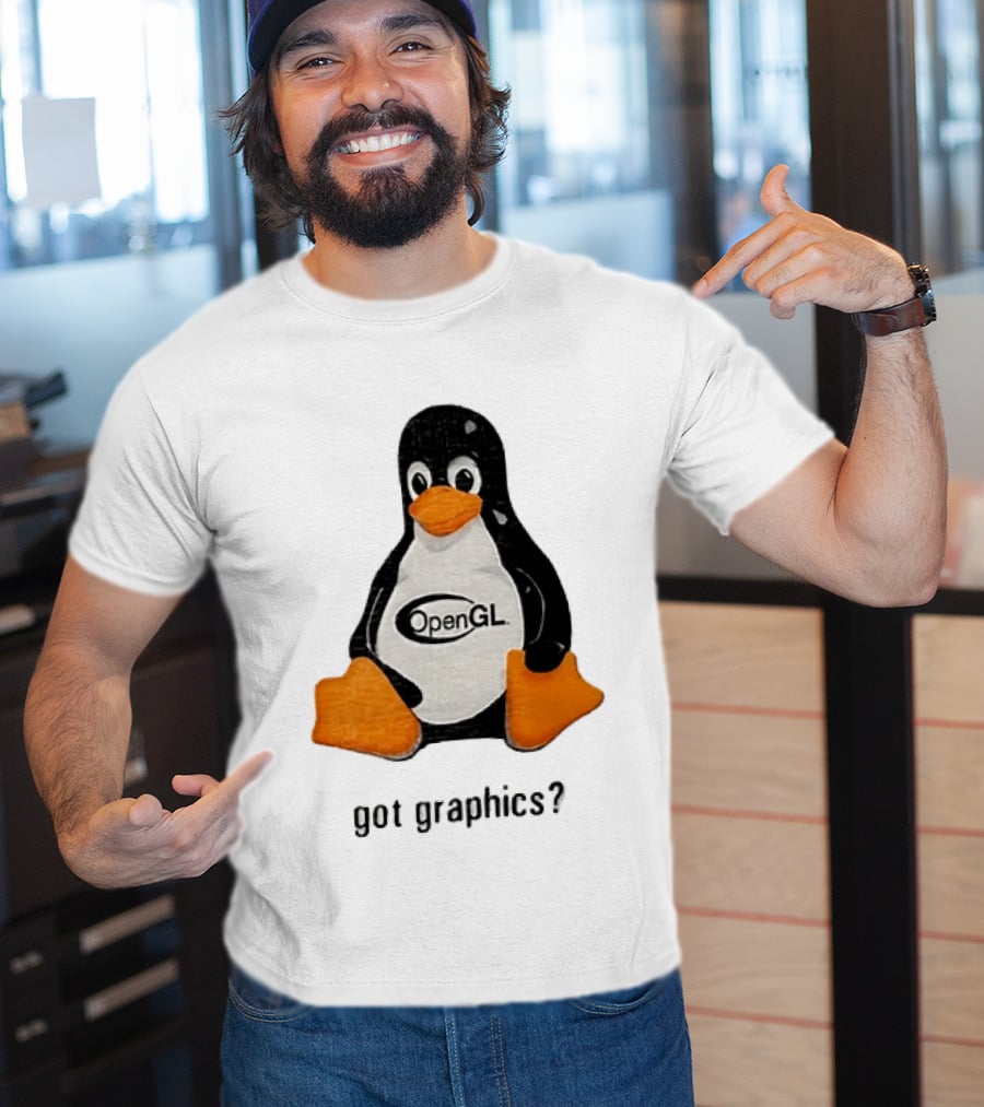 Tux Linux Penguin OpenGL Got Graphics? T-Shirt