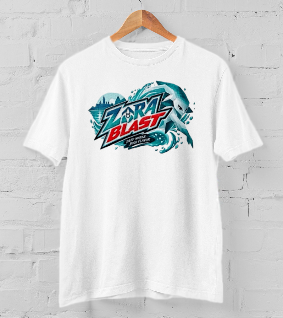 Zora Link The Legend Of Zelda Zora Blast Deep Water Flavor T-Shirt