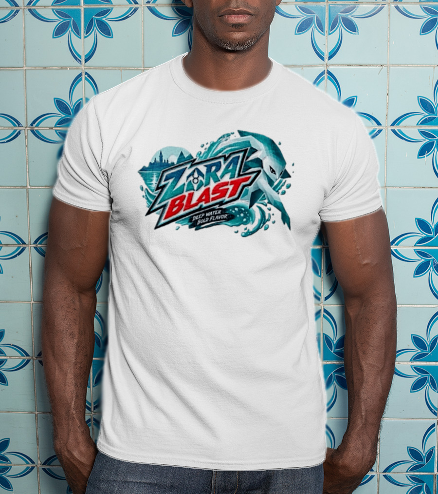 Zora Link The Legend Of Zelda Zora Blast Deep Water Flavor T-Shirt