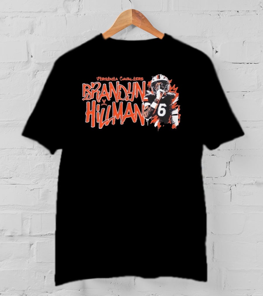 Virginia Cavaliers Brandyn Hillman Football Player Number 6 T-Shirt