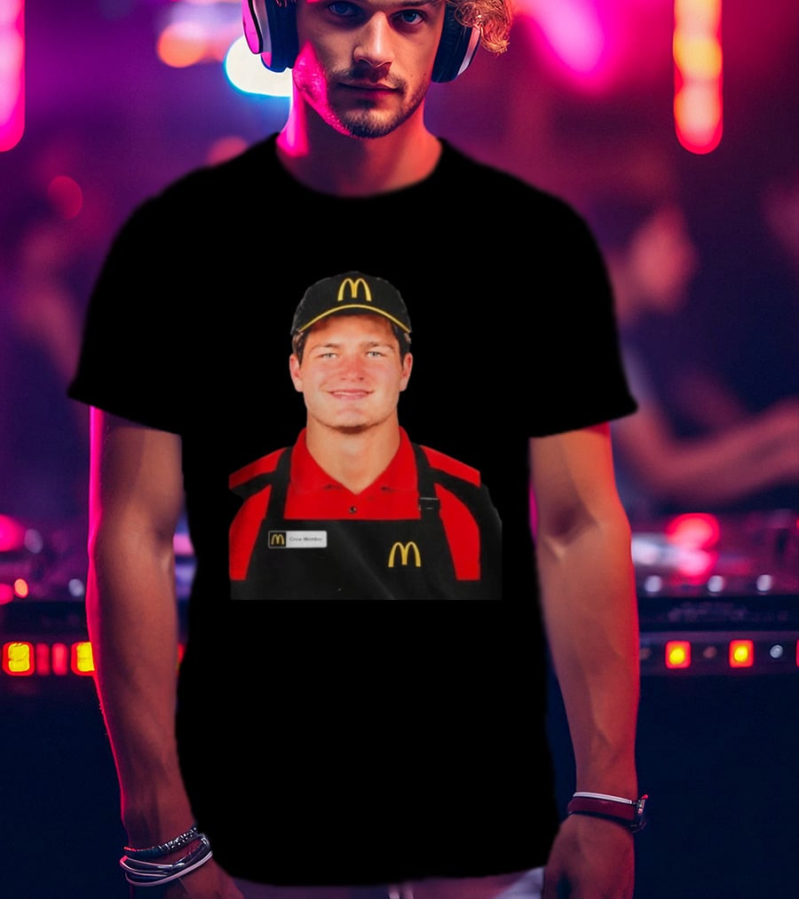 Drake Maye McDonald's Crew Member Uniform New England Patriots T-Shirt