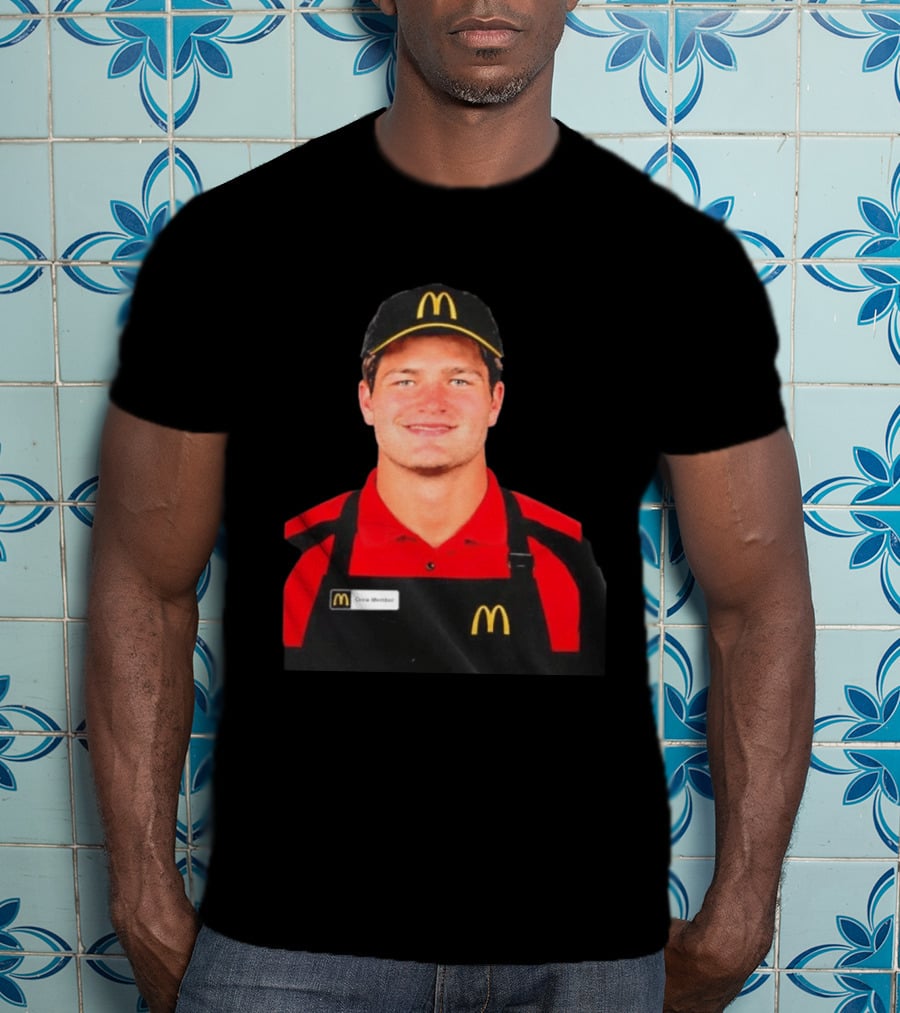 Drake Maye McDonald's Crew Member Uniform New England Patriots T-Shirt