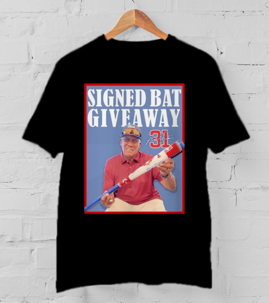 Ferguson Jenkins Signed Bat Giveaway 31 Autograph Event T-Shirt