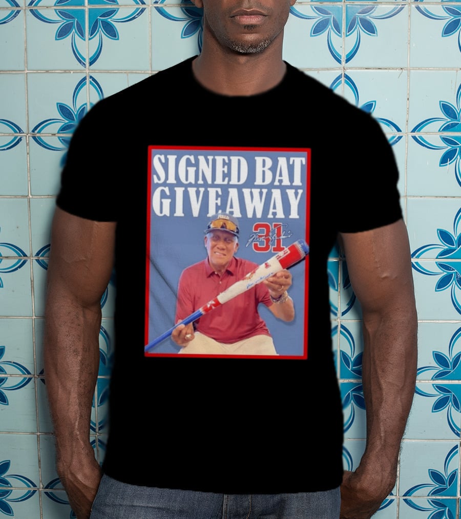 Ferguson Jenkins Signed Bat Giveaway 31 Autograph Event T-Shirt