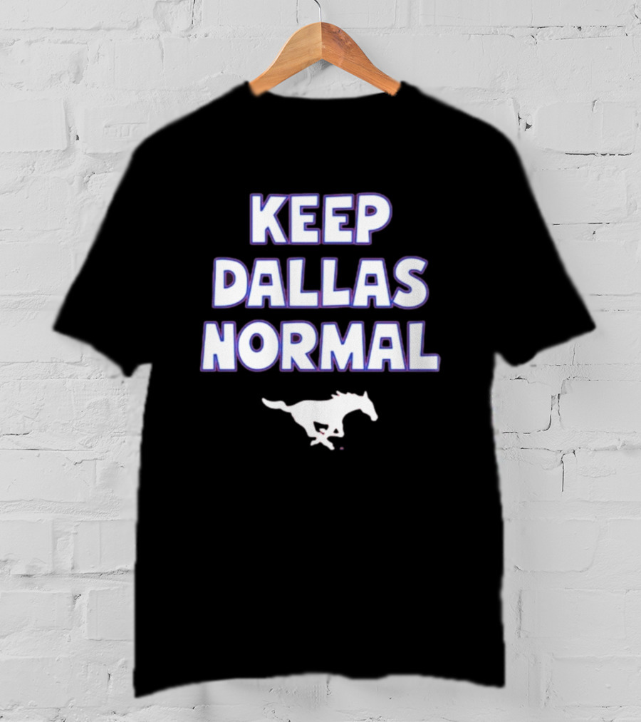 Keep Dallas Normal SMU Mustangs Running Horse T-Shirt