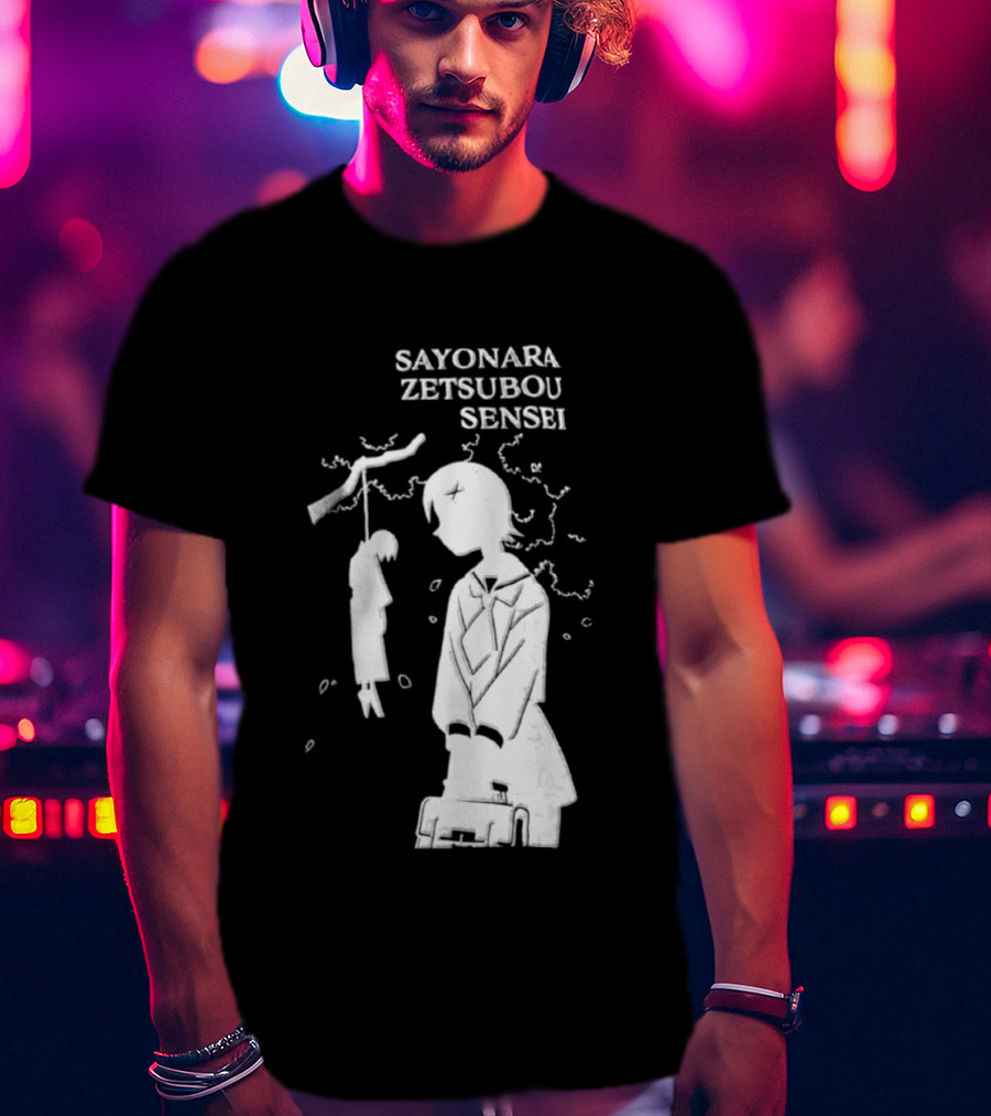 Sayonara Zetsubou Sensei Kafuka Fuura Nozomu Itoshiki T-Shirt