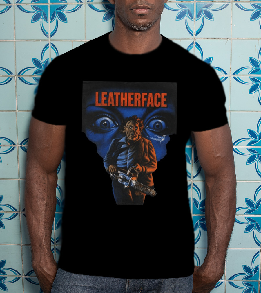 Vantetees Store Leatherface V2 Horror Icon Chainsaw T-Shirt
