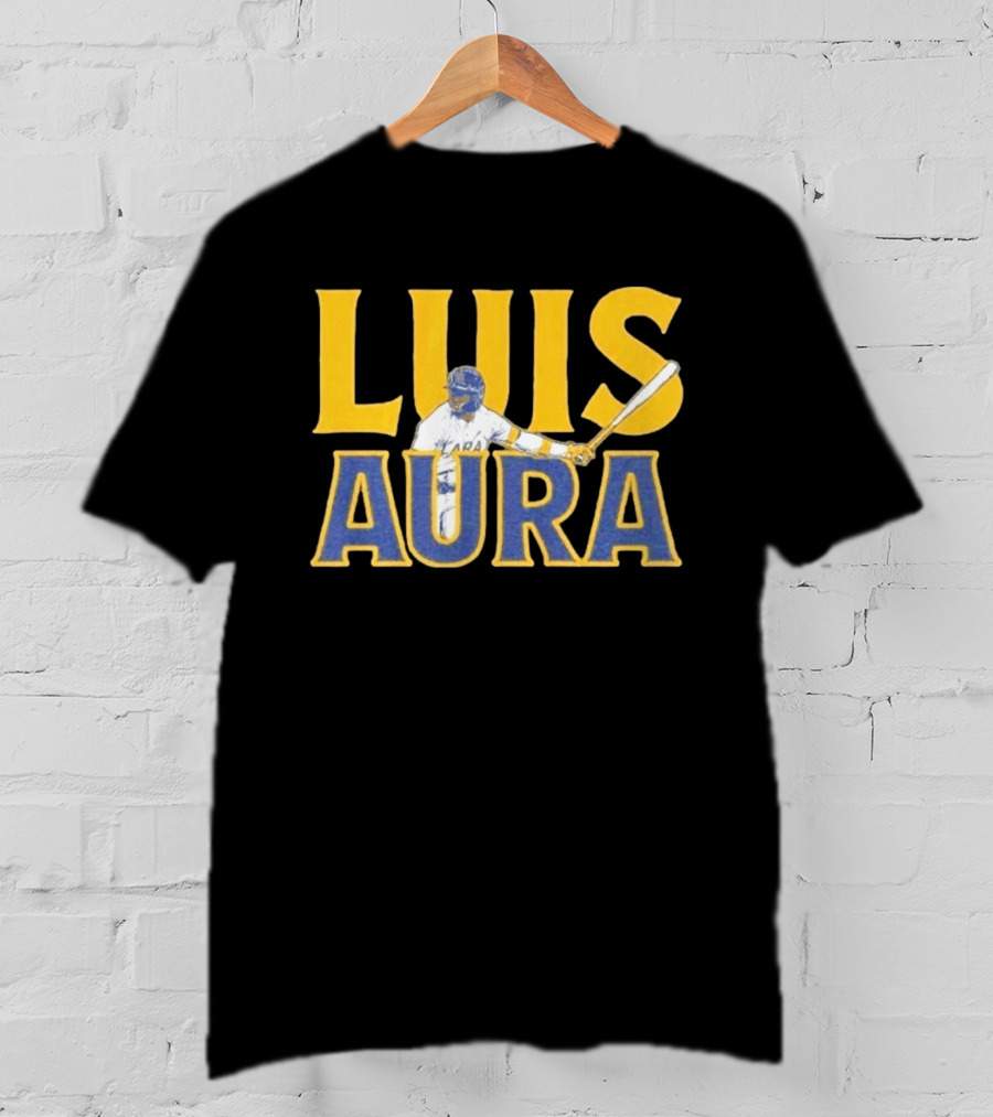 Luis Aura Luis Lara Milwaukee Brewers Player Sporting Bat T-Shirt