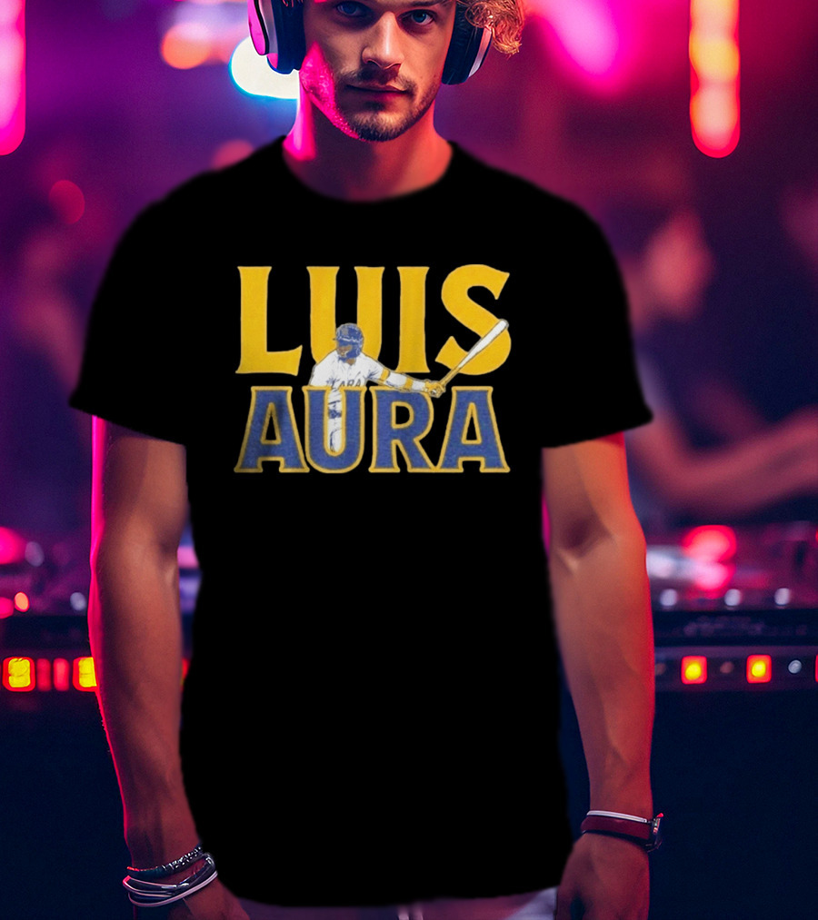 Luis Aura Luis Lara Milwaukee Brewers Player Sporting Bat T-Shirt