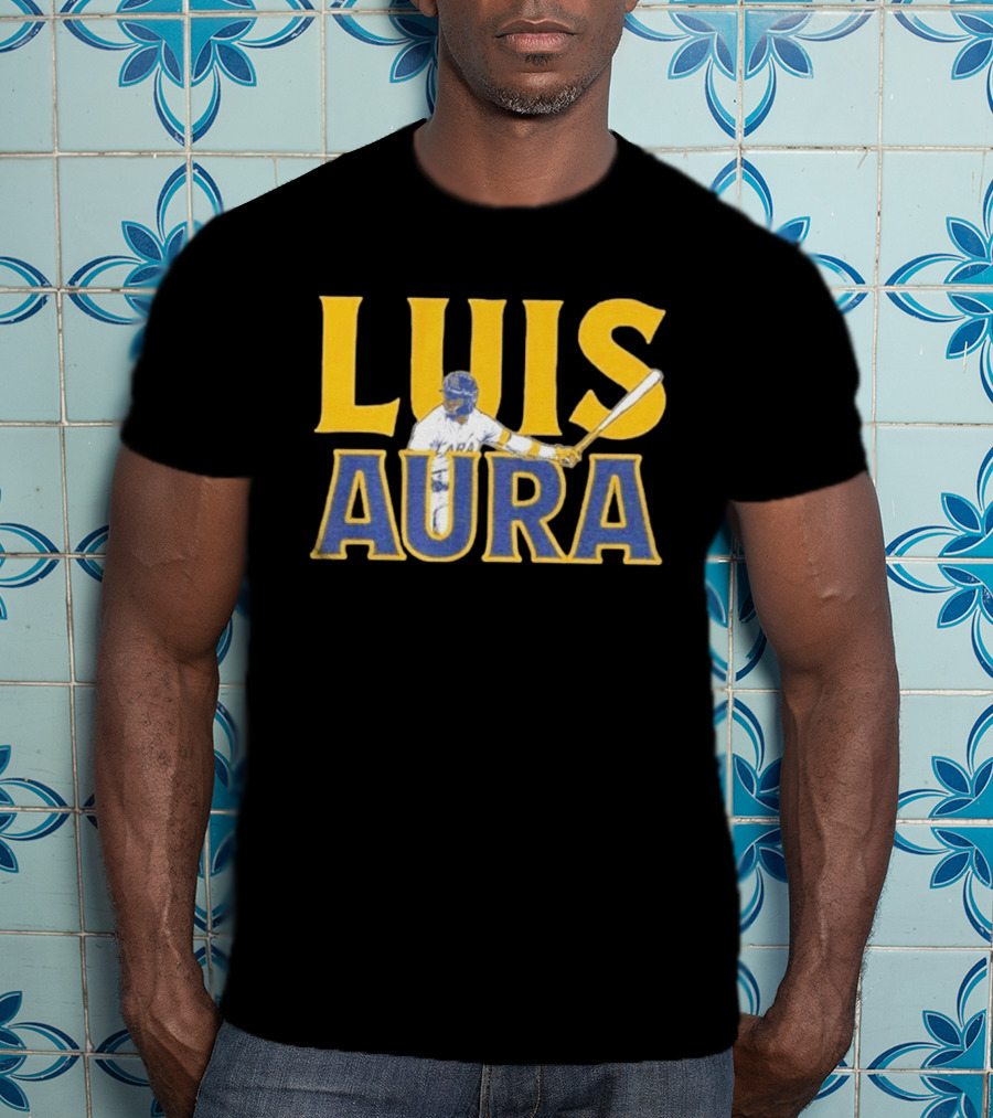 Luis Aura Luis Lara Milwaukee Brewers Player Sporting Bat T-Shirt