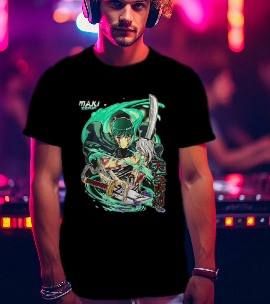 Maki Zenin Jujutsu Kaisen Tenyo Jubaku Heaven's Restriction Anime Sword T-Shirt