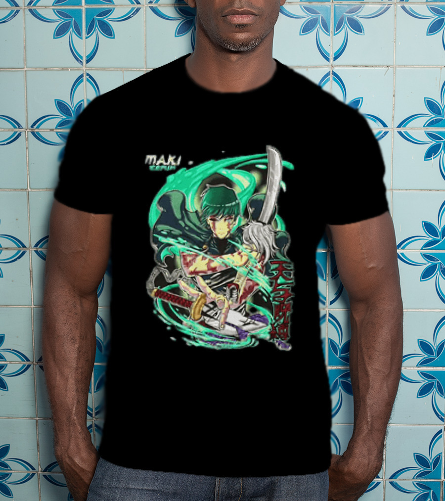 Maki Zenin Jujutsu Kaisen Tenyo Jubaku Heaven's Restriction Anime Sword T-Shirt