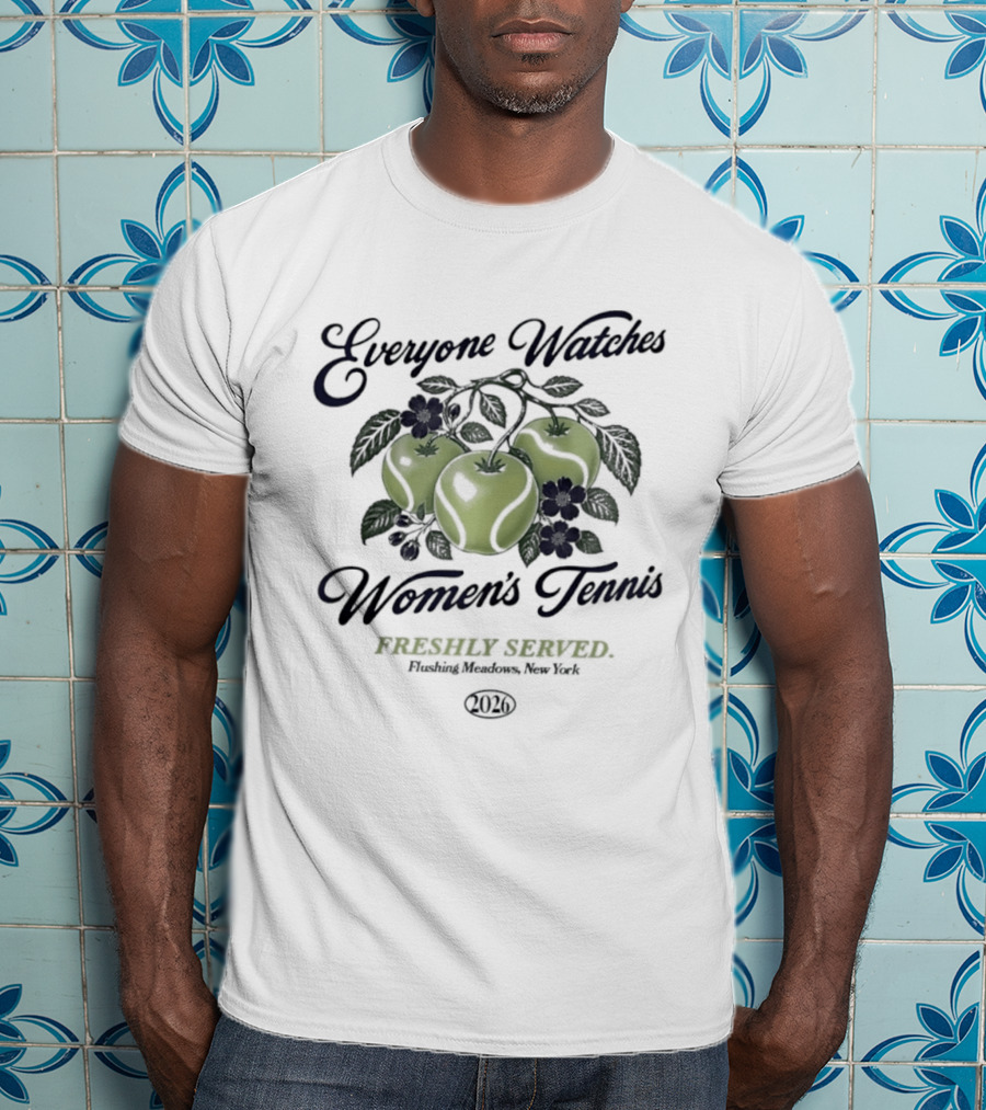 Everyone Es Women's Tennis Freshly Served Flushing Meadows New York T-Shirt