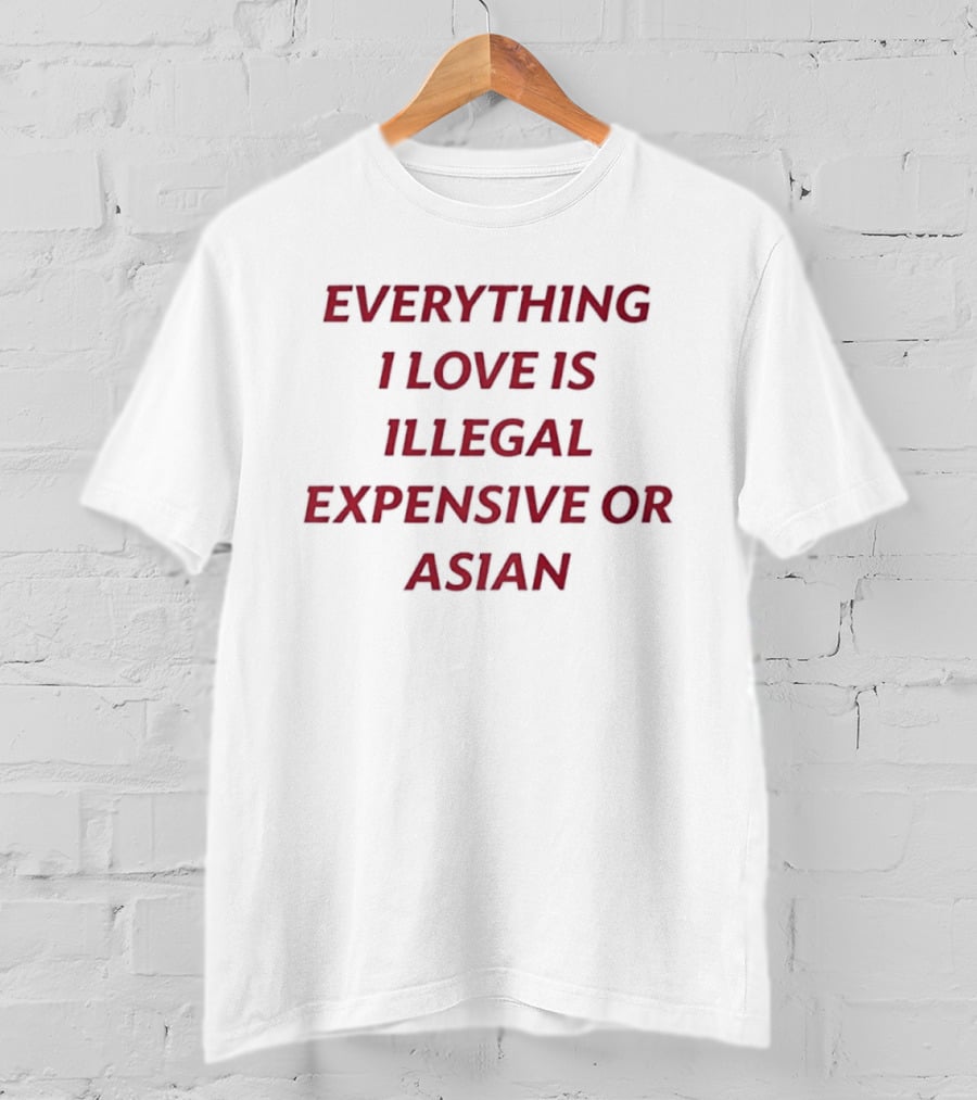 Everything I Love Is Illegal Expensive Or Asian T-Shirt