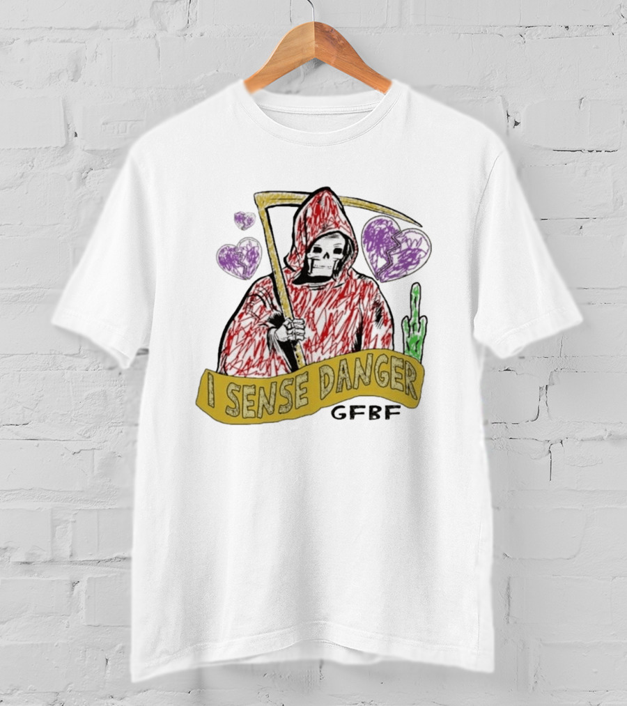 I Sense Danger Gfbf Grim Reaper Hearts T-Shirt