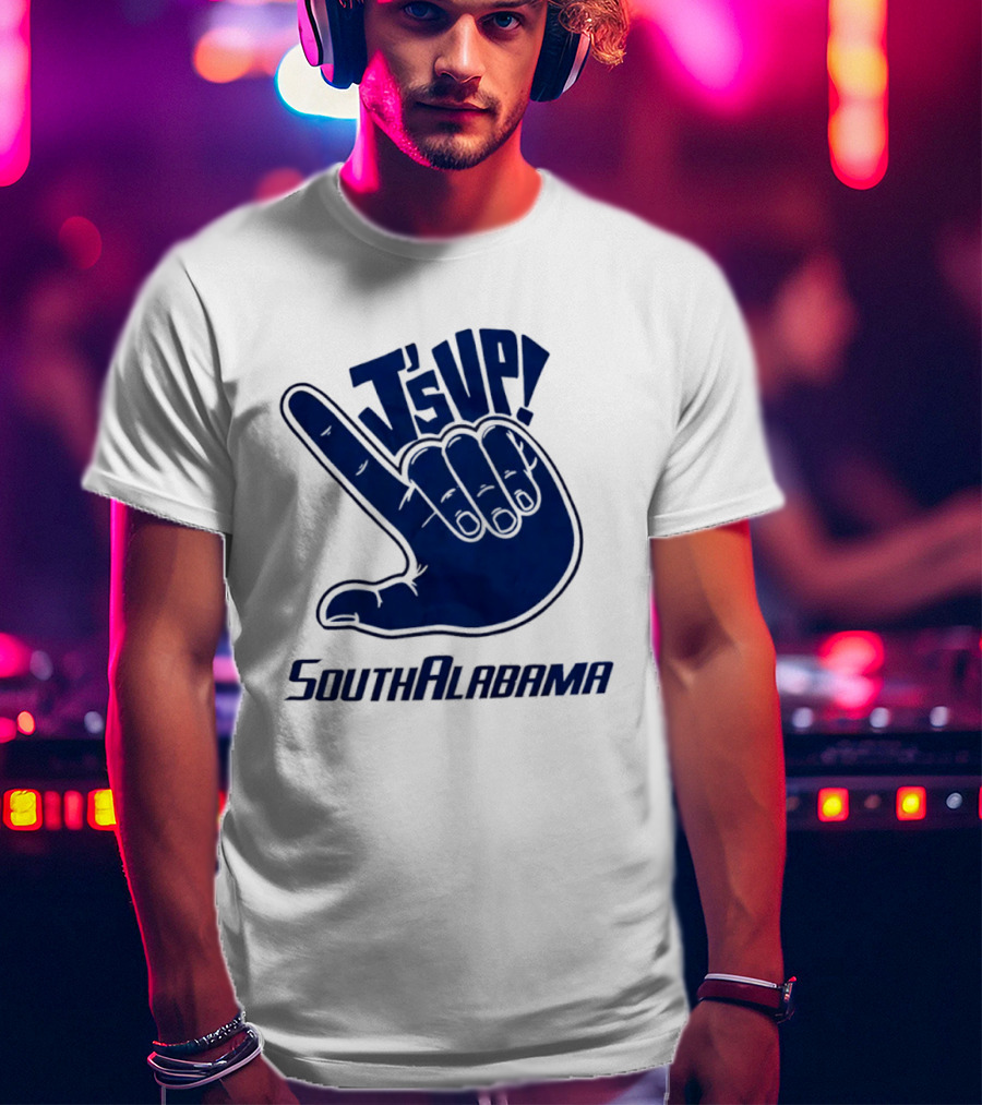 J's Up South Alabama Jaguars Hand Sign Fan Gear T-Shirt