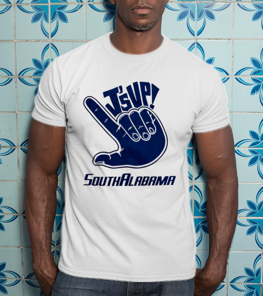 J's Up South Alabama Jaguars Hand Sign Fan Gear T-Shirt
