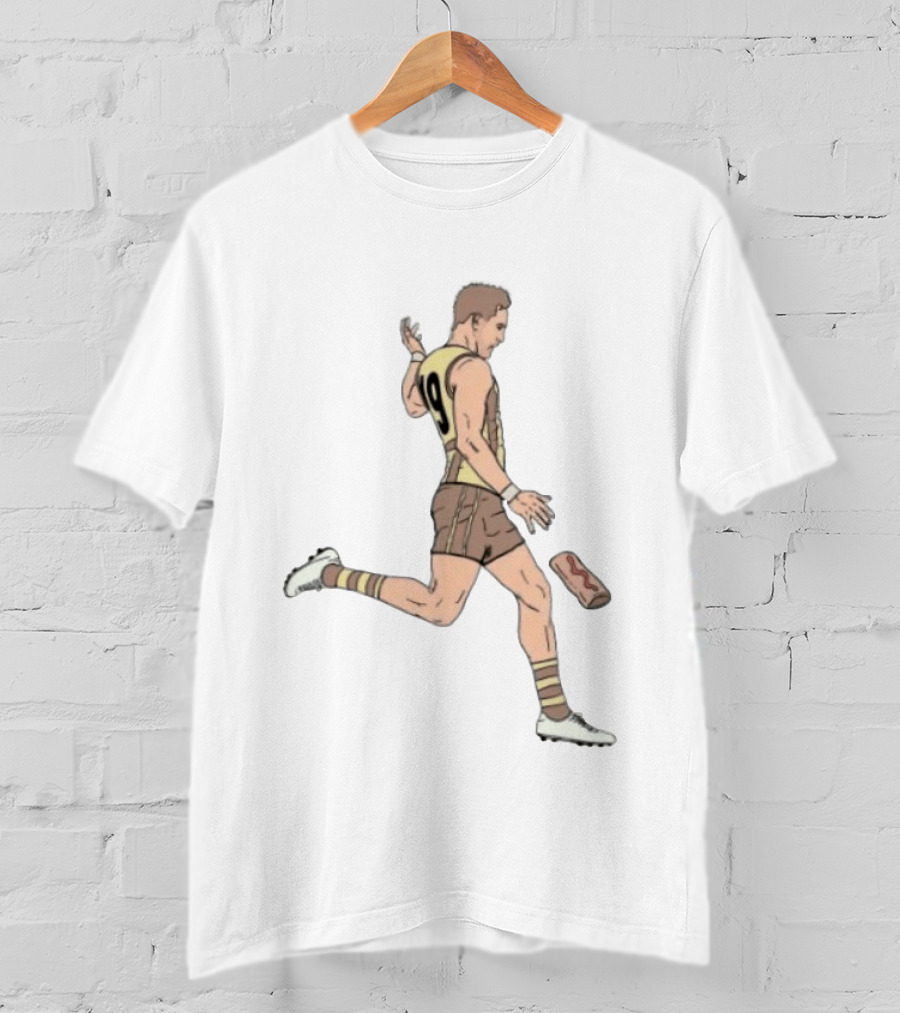 Jack Gunston Number 19 Kicking Hawthorn Hot Dog T-Shirt