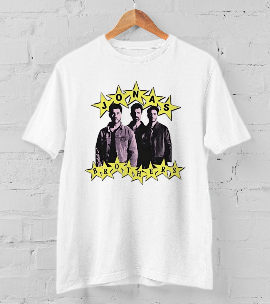Jonas Brothers Star Pop Band Iconic Music Trio T-Shirt