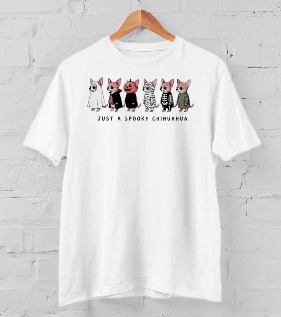 Just A Spooky Chihuahua Halloween Costume Lineup T-Shirt