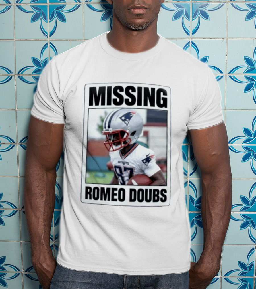Missing Romeo Doubs New England Patriots T-Shirt