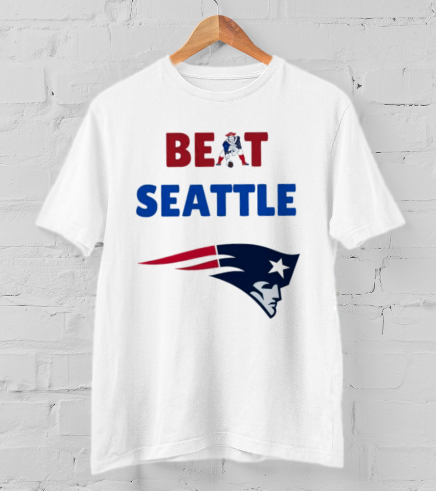 Beat Seattle New England Patriots Football Fan Gear T-Shirt