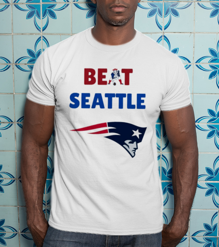 Beat Seattle New England Patriots Football Fan Gear T-Shirt