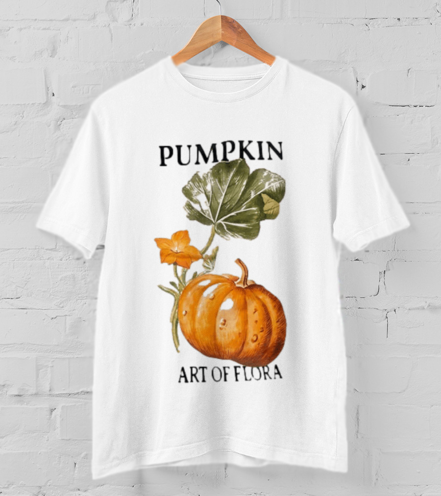 Pumpkin Art Of Flora Botanical Nature Harvest T-Shirt