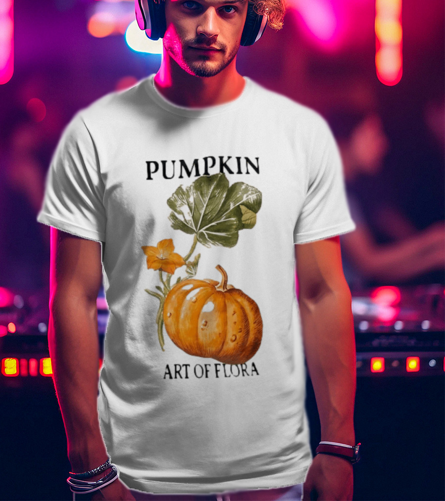 Pumpkin Art Of Flora Botanical Nature Harvest T-Shirt