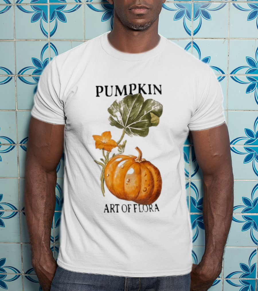 Pumpkin Art Of Flora Botanical Nature Harvest T-Shirt