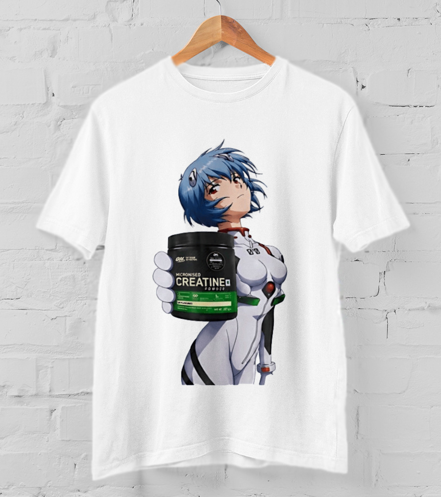 Rei Ayanami With Optimum Nutrition Creatine Supplement T-Shirt