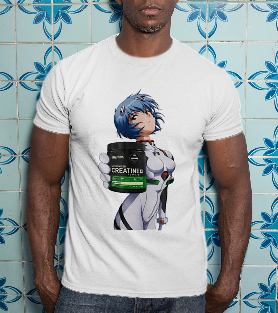 Rei Ayanami With Optimum Nutrition Creatine Supplement T-Shirt