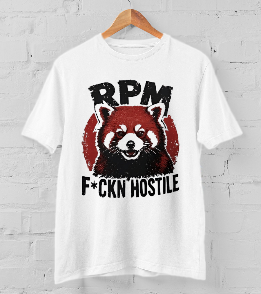 RPM Fckn Hostile Red Panda Fierce Cartoon T-Shirt