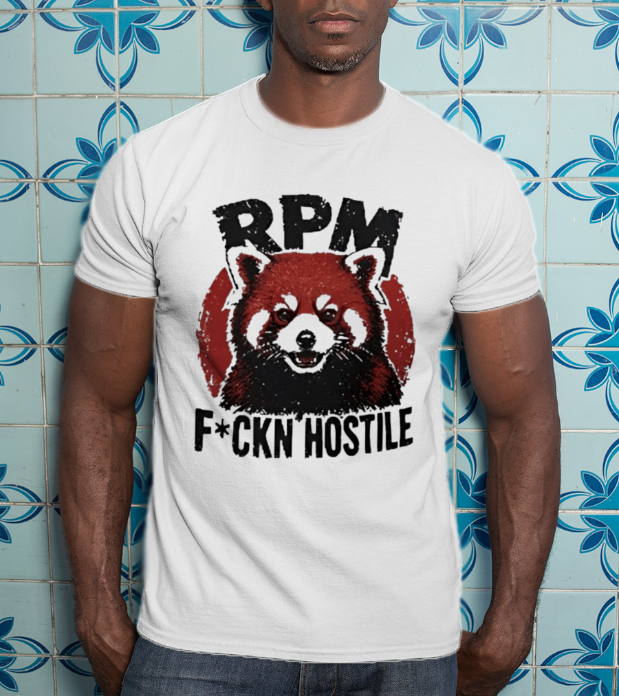 RPM Fckn Hostile Red Panda Fierce Cartoon T-Shirt