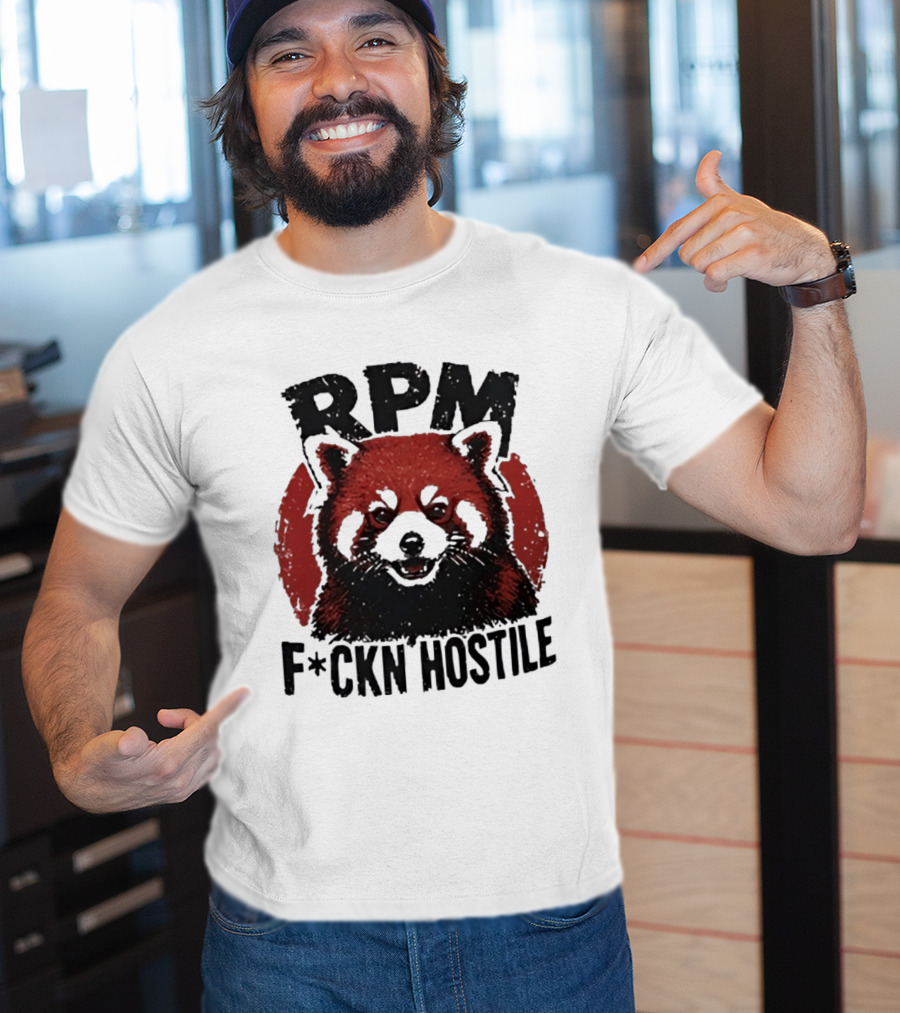 RPM Fckn Hostile Red Panda Fierce Cartoon T-Shirt