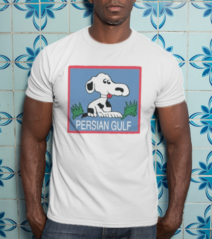 Snoopy Persian Gulf Camouflage Peanuts Cartoon T-Shirt
