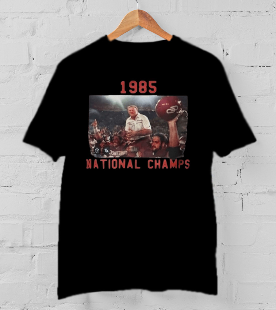 1985 National Champs Barry Switzer Tony Casillas Celebration T-Shirt