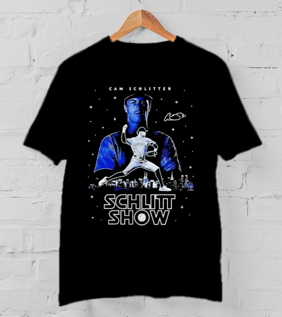 Cam Schlittler Schlitt Show Baseball Pitcher Starry Blue T-Shirt