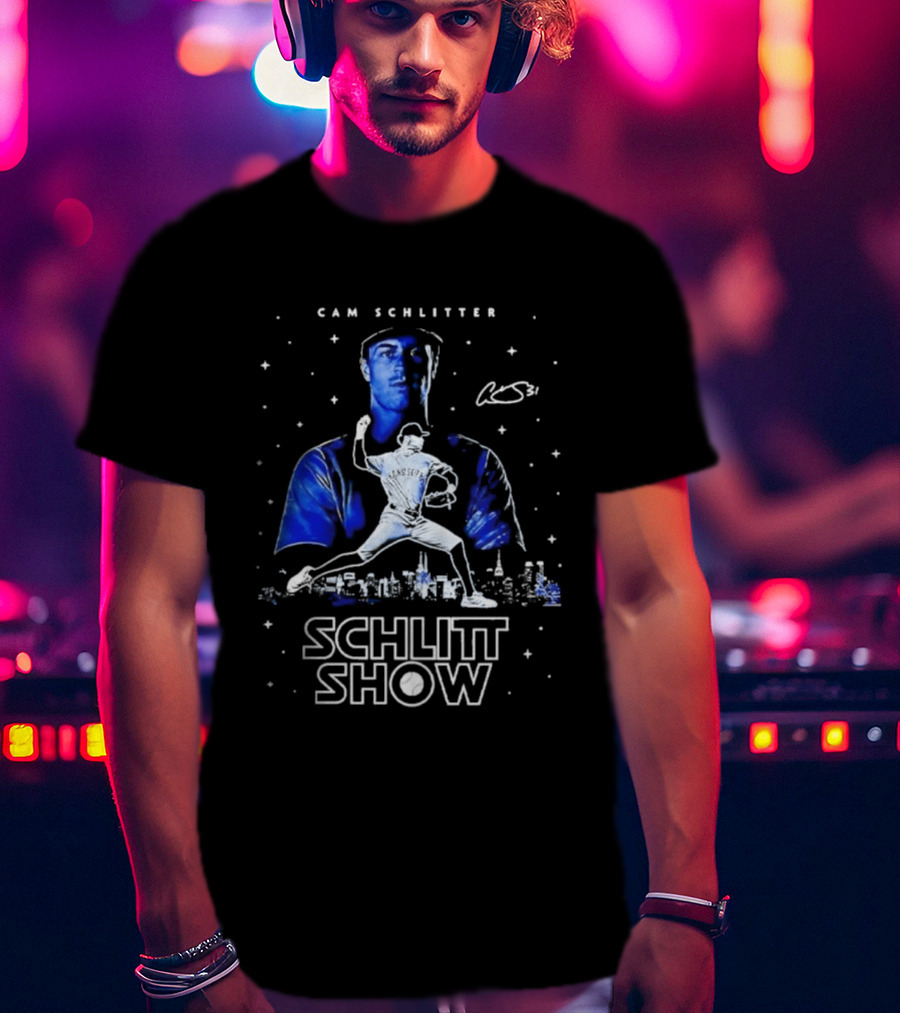 Cam Schlittler Schlitt Show Baseball Pitcher Starry Blue T-Shirt