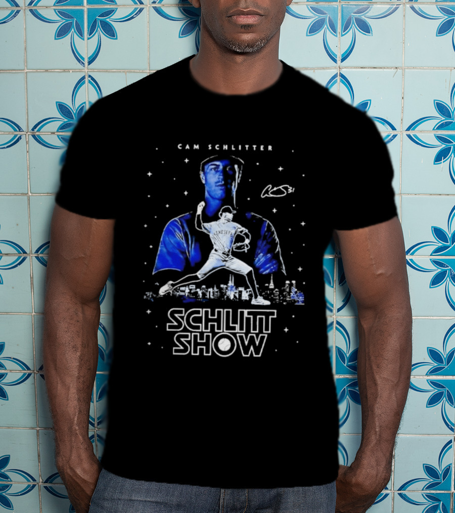 Cam Schlittler Schlitt Show Baseball Pitcher Starry Blue T-Shirt