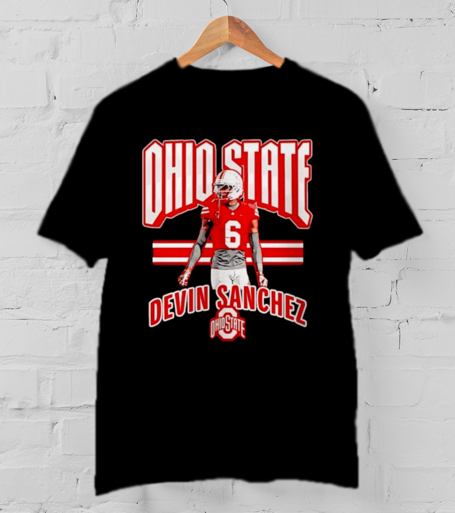 Ohio State Buckeyes Devin Sanchez Number 6 Fan T-Shirt