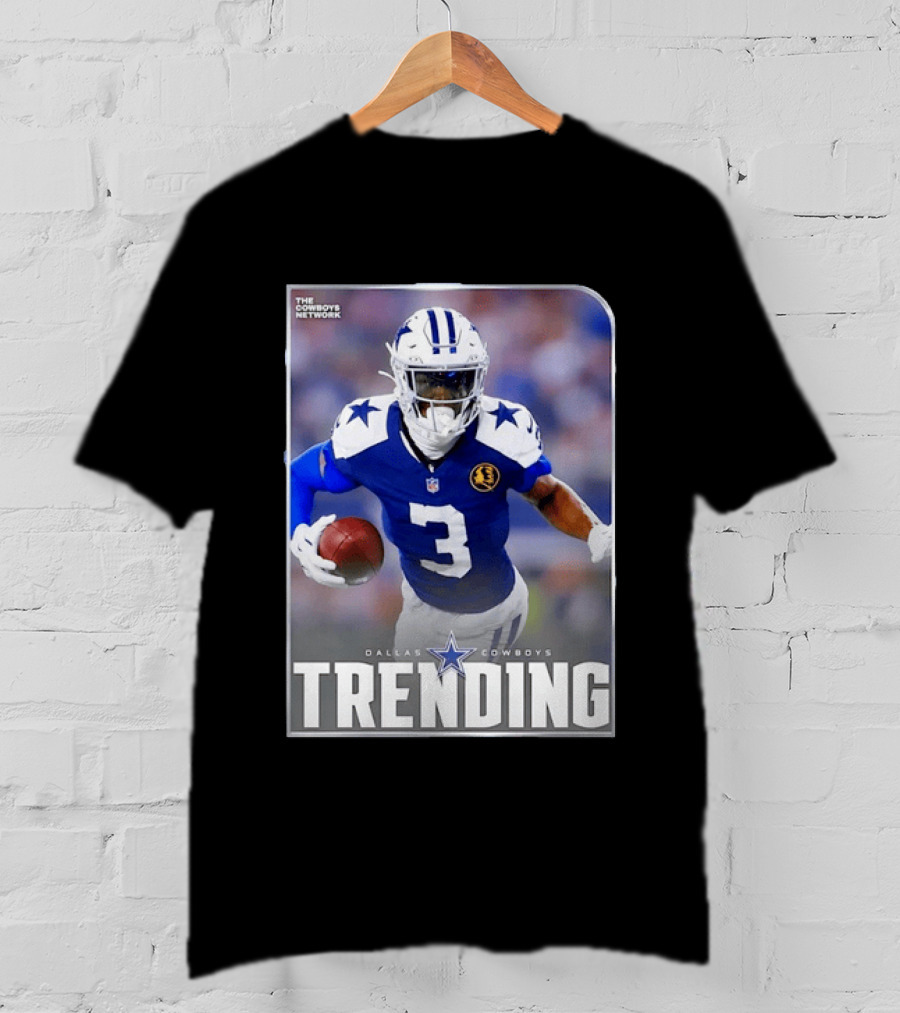 Dallas Cowboys Network Trending Number 3 Player Football T-Shirt