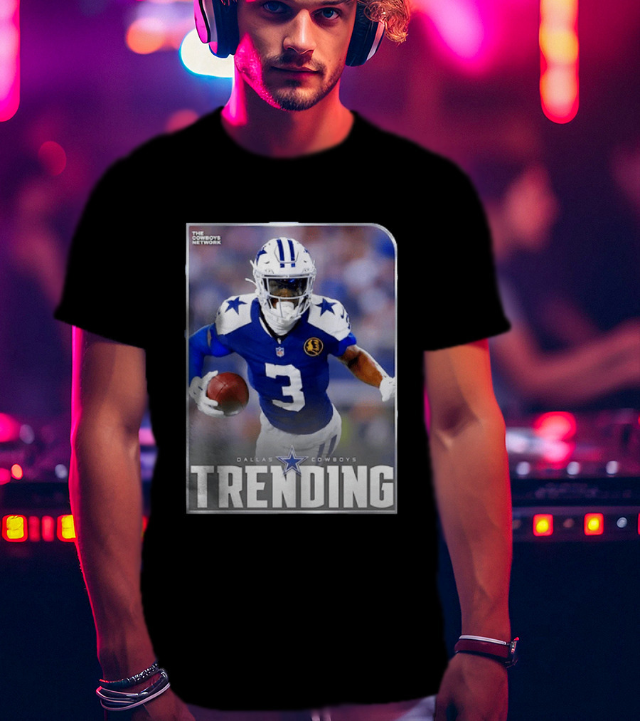Dallas Cowboys Network Trending Number 3 Player Football T-Shirt