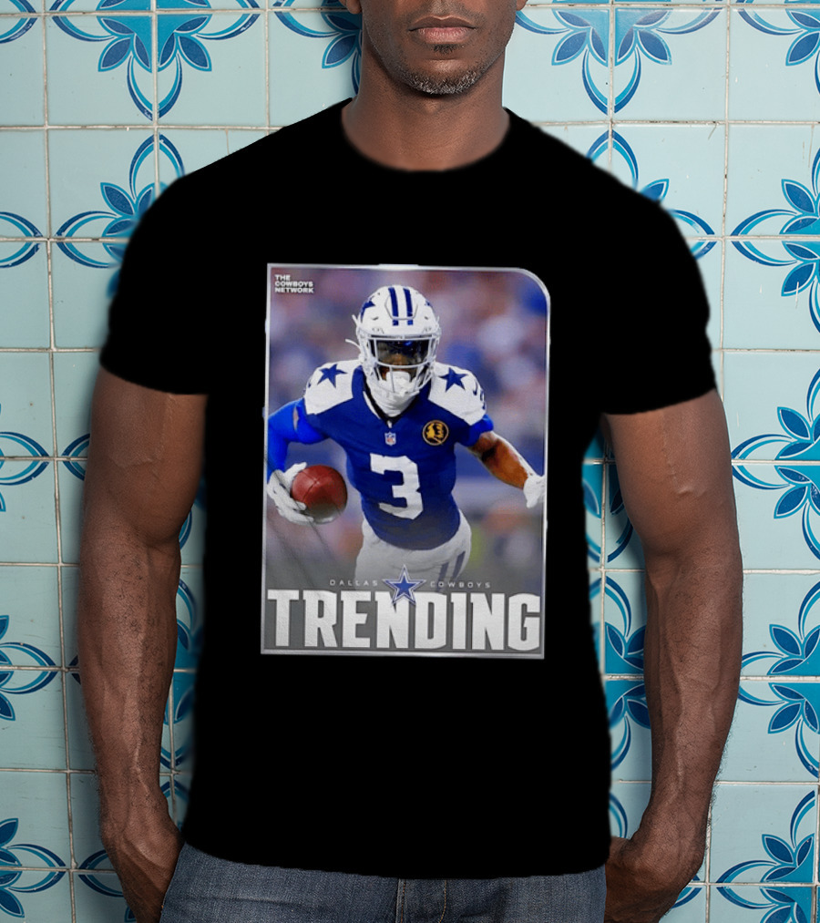 Dallas Cowboys Network Trending Number 3 Player Football T-Shirt