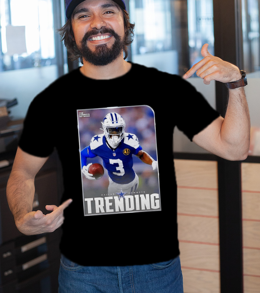 Dallas Cowboys Network Trending Number 3 Player Football T-Shirt