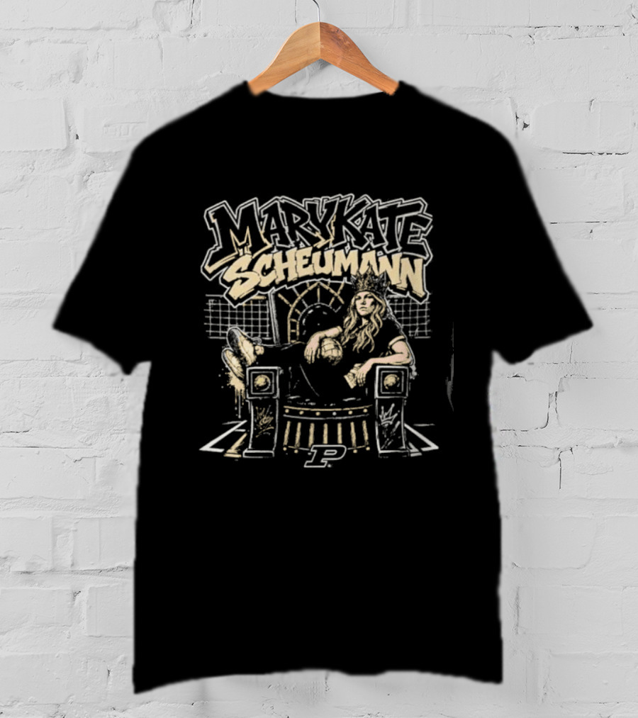 Marykate Scheumann Thrones Purdue Boilermakers P Thrones Chair T-Shirt
