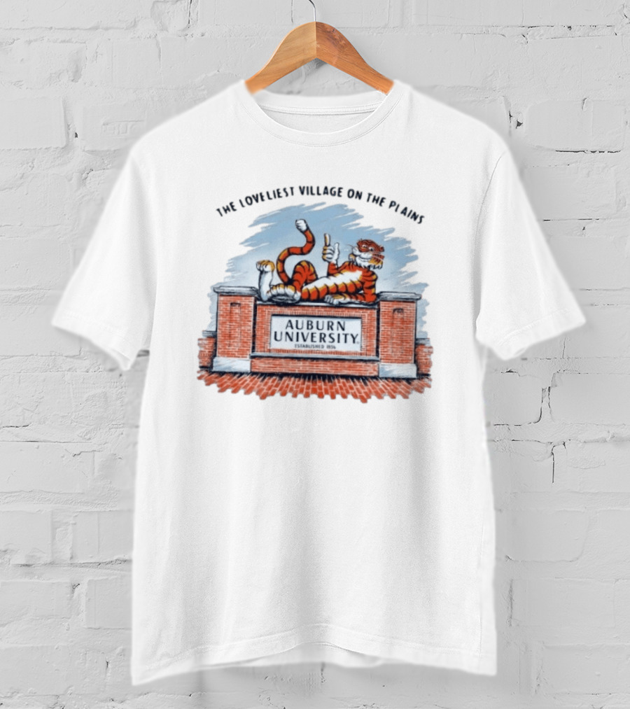 Auburn University Established 1856 The Loveliest Village On The Plains Tiger T-Shirt