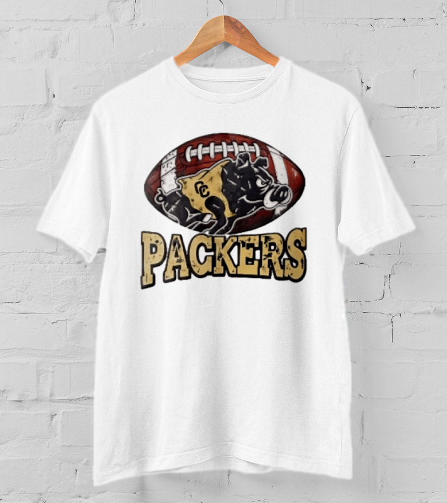 Colquitt County Packers Vintage Style Cartoon Boar Football T-Shirt