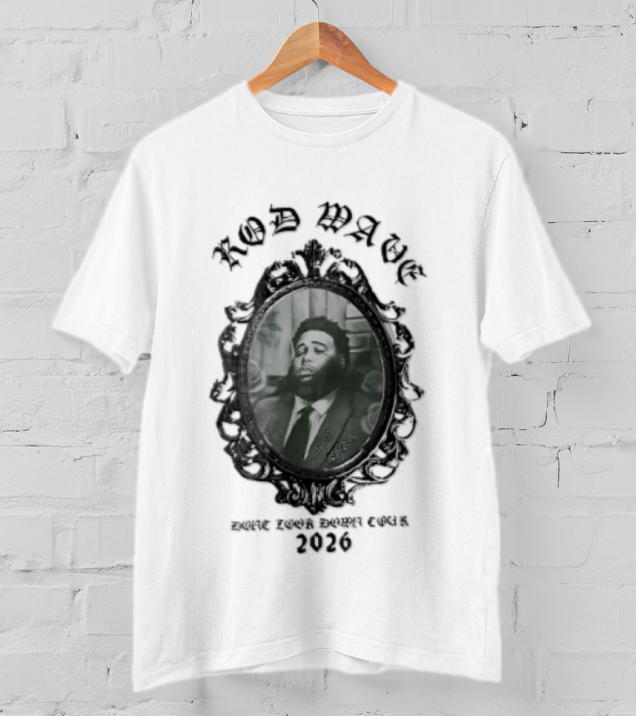 Rod Wave Dont Look Down Tour 2026 Green Tint Ornate Silver Frame T-Shirt
